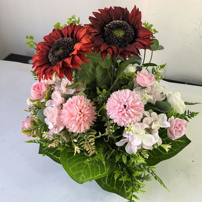 Artificial Flower Arrangement Fake Lilies And Roses Home Decor Accents Garden - Multi-color - Size 44