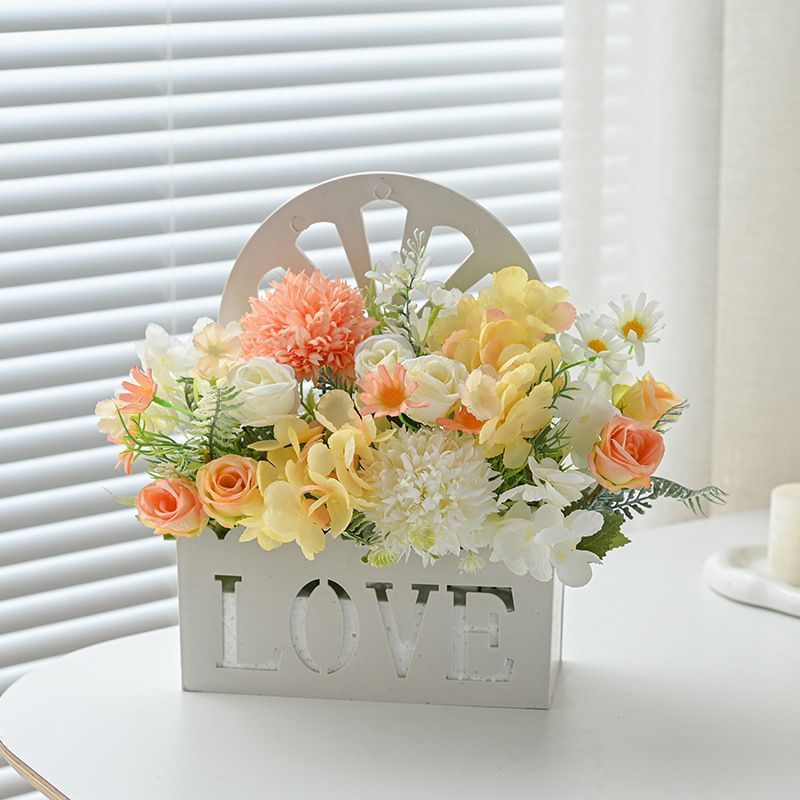 Artificial Sunflowers Wall Hanging Flowers Simulation Flower Basket Living Room - Multi-color - Size 2