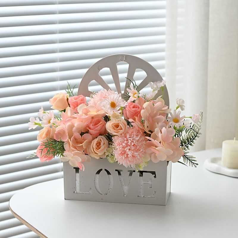 Artificial Sunflowers Wall Hanging Flowers Simulation Flower Basket Living Room - Multi-color - Size 3