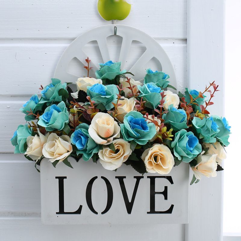 Artificial Sunflowers Wall Hanging Flowers Simulation Flower Basket Living Room - Multi-color - Size 4