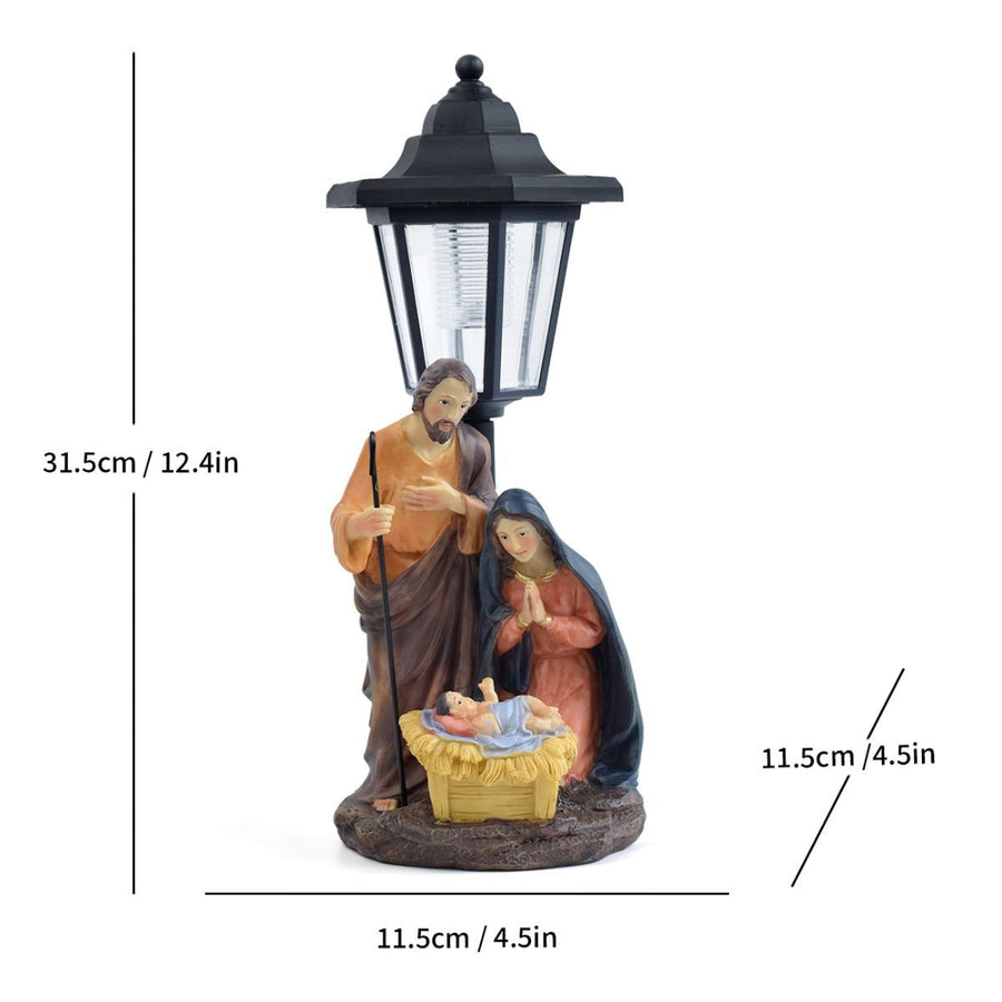 Resin Hummingbird Solar Lamp Outdoor Garden Sculpture Couple Hummingbird - Multi-color - Size 36