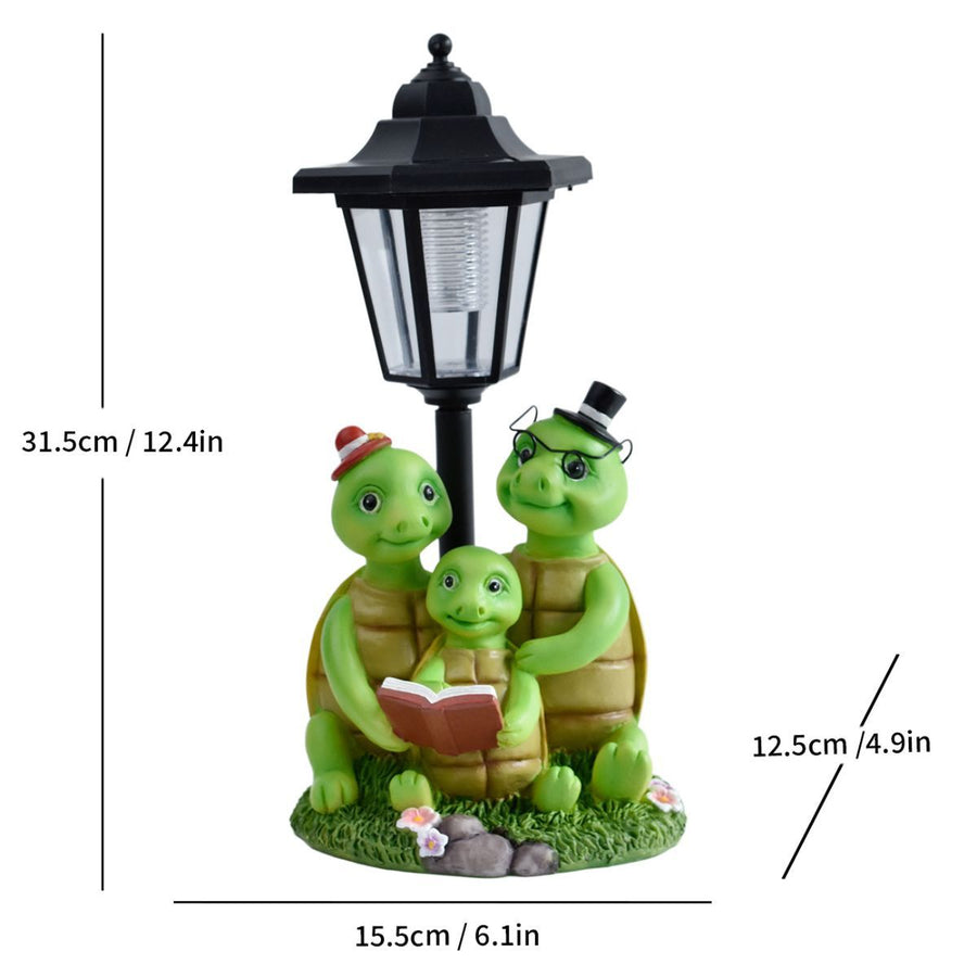 Resin Hummingbird Solar Lamp Outdoor Garden Sculpture Couple Hummingbird - Multi-color - Size 38