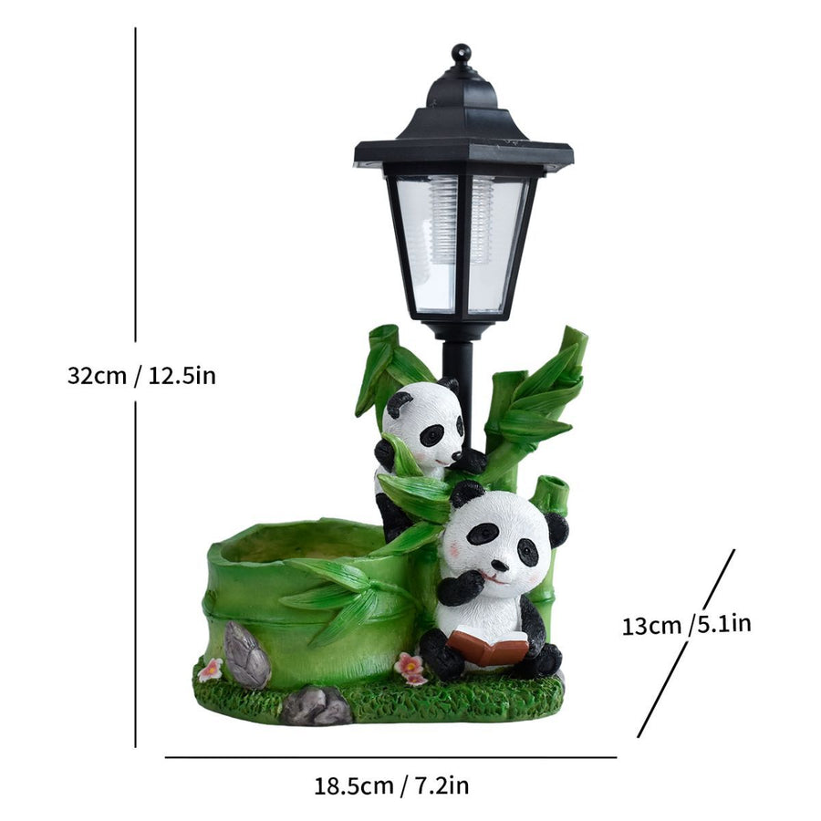 Resin Hummingbird Solar Lamp Outdoor Garden Sculpture Couple Hummingbird - Multi-color - Size 40