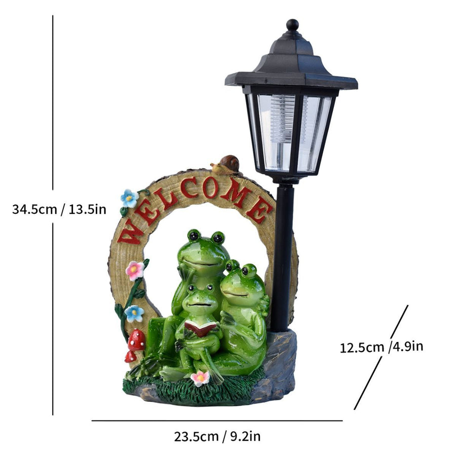 Resin Hummingbird Solar Lamp Outdoor Garden Sculpture Couple Hummingbird - Multi-color - Size 45