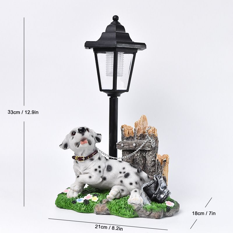 Resin Hummingbird Solar Lamp Outdoor Garden Sculpture Couple Hummingbird - Multi-color - Size 10