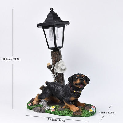 Resin Hummingbird Solar Lamp Outdoor Garden Sculpture Couple Hummingbird - Multi-color - Size 11