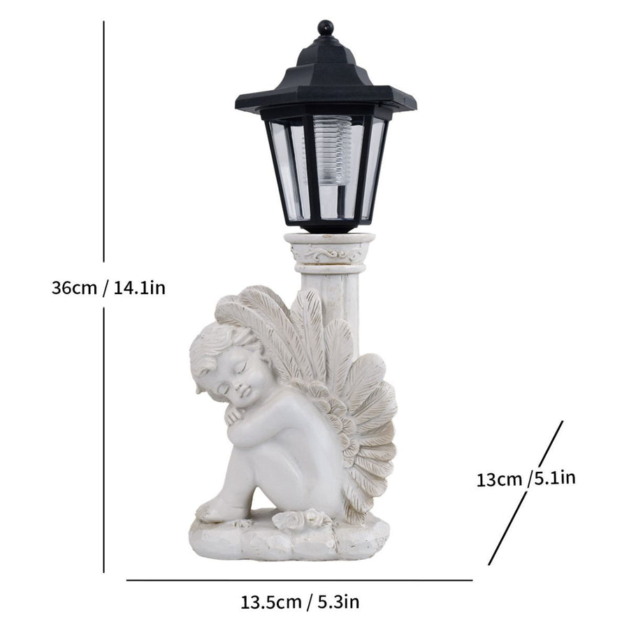Resin Hummingbird Solar Lamp Outdoor Garden Sculpture Couple Hummingbird - Multi-color - Size 23