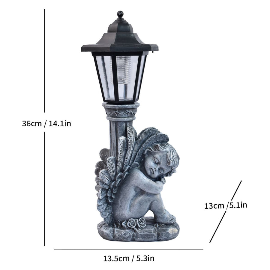 Resin Hummingbird Solar Lamp Outdoor Garden Sculpture Couple Hummingbird - Multi-color - Size 27