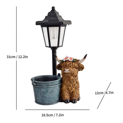 Resin Hummingbird Solar Lamp Outdoor Garden Sculpture Couple Hummingbird - Multi-color - Size 30
