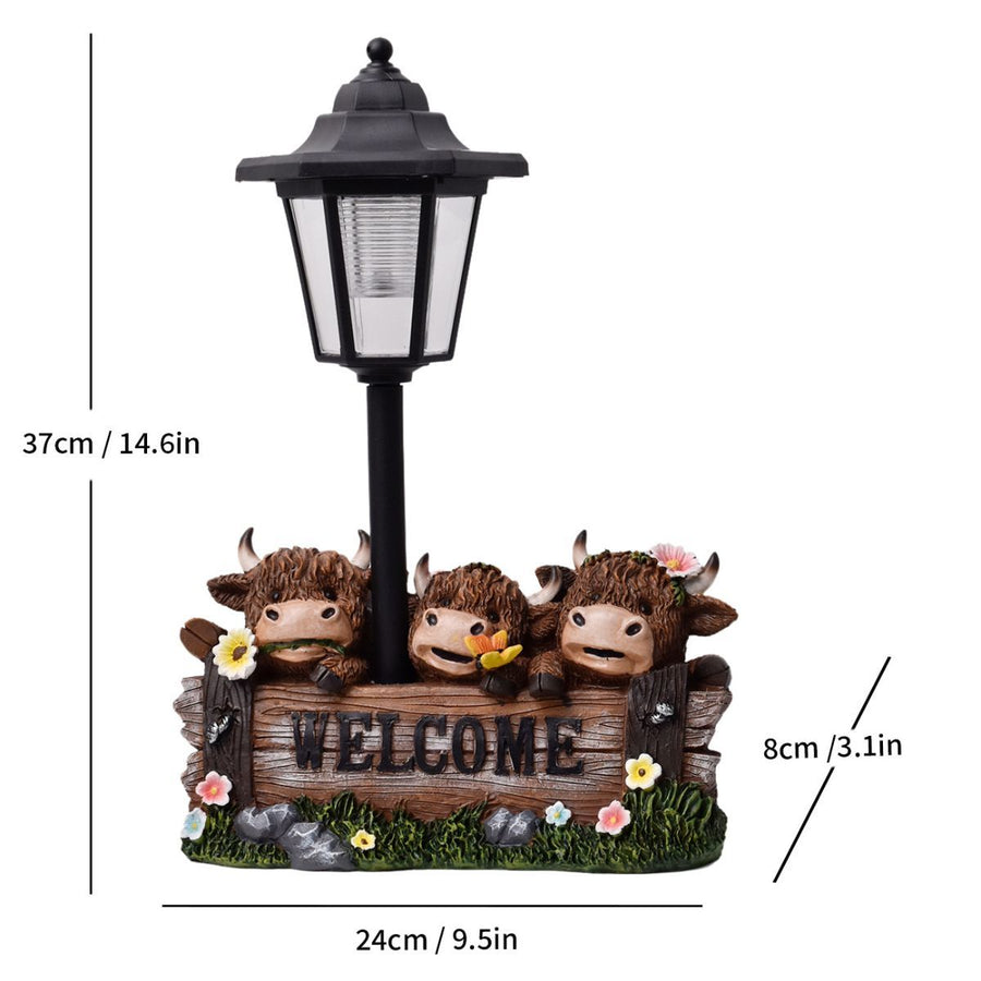 Resin Hummingbird Solar Lamp Outdoor Garden Sculpture Couple Hummingbird - Multi-color - Size 31