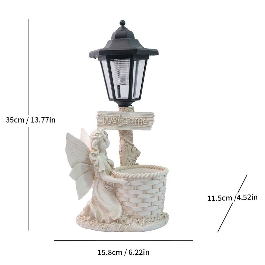 Resin Hummingbird Solar Lamp Outdoor Garden Sculpture Couple Hummingbird - Multi-color - Size 51