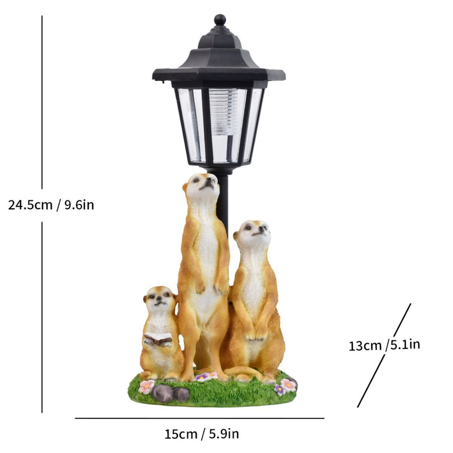 Resin Hummingbird Solar Lamp Outdoor Garden Sculpture Couple Hummingbird - Multi-color - Size 53