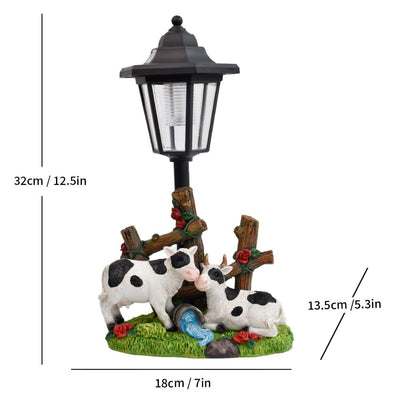 Resin Hummingbird Solar Lamp Outdoor Garden Sculpture Couple Hummingbird - Multi-color - Size 56
