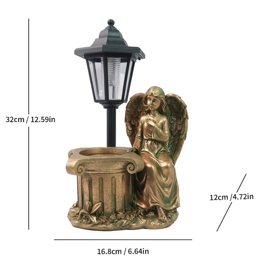 Resin Hummingbird Solar Lamp Outdoor Garden Sculpture Couple Hummingbird - Multi-color - Size 60