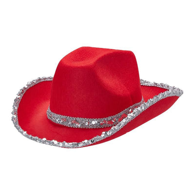 Bachelorette Party Hats Bachelor Party Hats Cowboy Hats White Pink Black Hats - Red - Size m