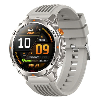 men's smart watch, HT37, GPS positioning, Bluetooth call, heart-rate monitoring, outdoor sports watch, Australian men's fashion, fitness watch - Gray - Size L