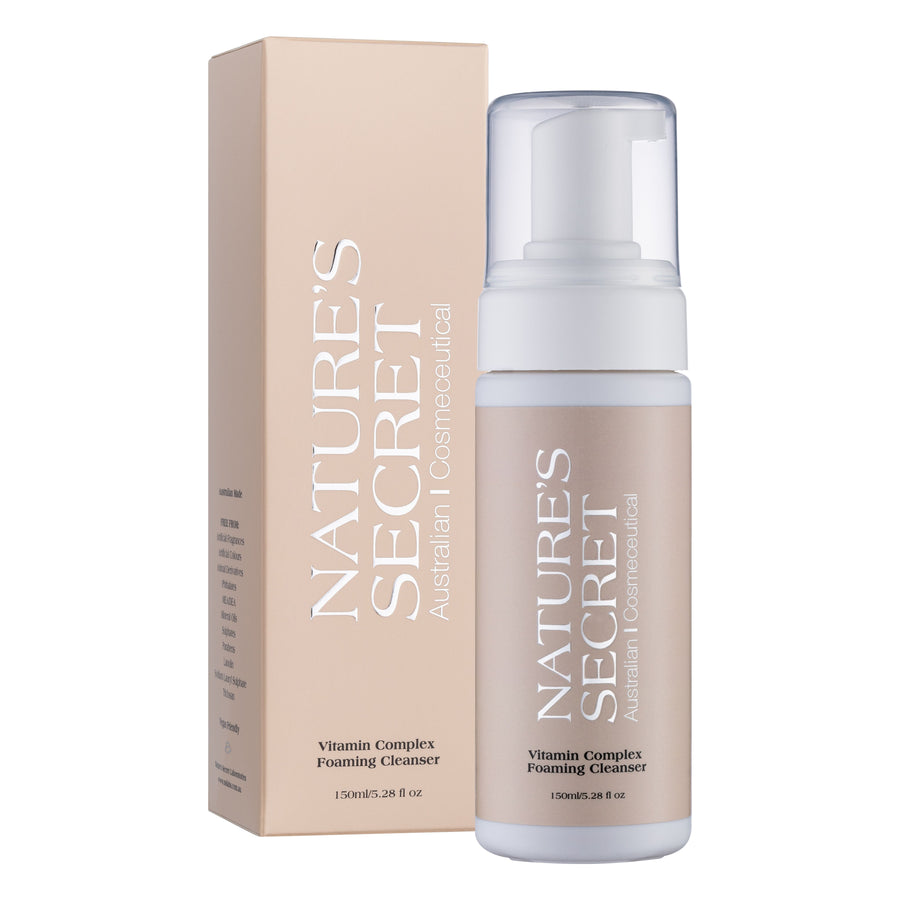 Vitamin Complex Foaming Cleanser 150ml | Hydrating Vitamin Face Cleanser for Makeup Removal, Brightening & Daily Facial Cleansing | Australian Made