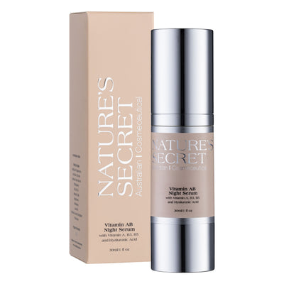 Vitamin AB Night Serum 30ml | Retinol Night Serum | Anti-Ageing Face Serum for Fine Lines, Wrinkles, Skin Renewal, Firming & Hydration | Australian Made | Vegan | Cruelty Free