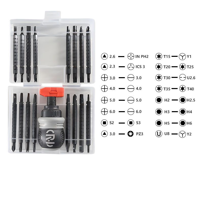 34 in one ratchet screwdriver set (boxed)