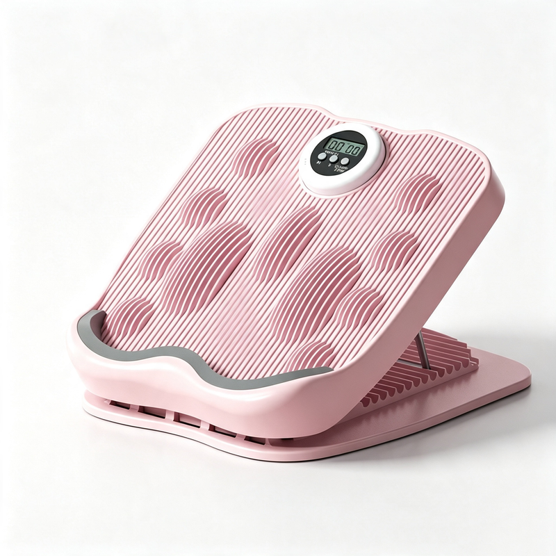 Foldable timing multi gear adjustable inclined pedal calf stretching massager,pink
