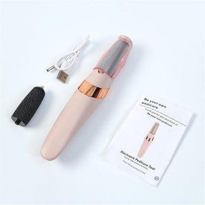 Electric Callus Removers for Feet, Electric Foot Callus Remover Pedicure Kits Rechargeable, Removes Dry Skin for Smoother Feet, Foot Care for Dead Skin Ideal Gift (Pink [color box packaging])
