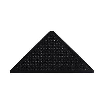 16 Pcs Rug Tape, Reusable Washable Grippers for Rugs, Double Sided Non-Slip Rug Pads for Hardwood Floors, Rug Stoppers to Prevent Sliding (Black)