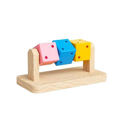 2 pack Hamster Chew Toy Wood Platform Grinding Teeth Toys Exercise Intelligence Training Colorful Wooden Block for Small Animals Chinchilla Gerbil Squirrel Glider