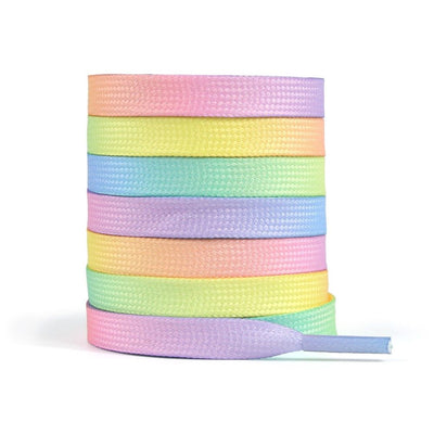 Colorful Pattern Shoe Laces: 4 Pair Flat Print Shoelaces for Sneakers, Stretch Tieless Shoelaces for Women Flat Shoes Strings (120cm)