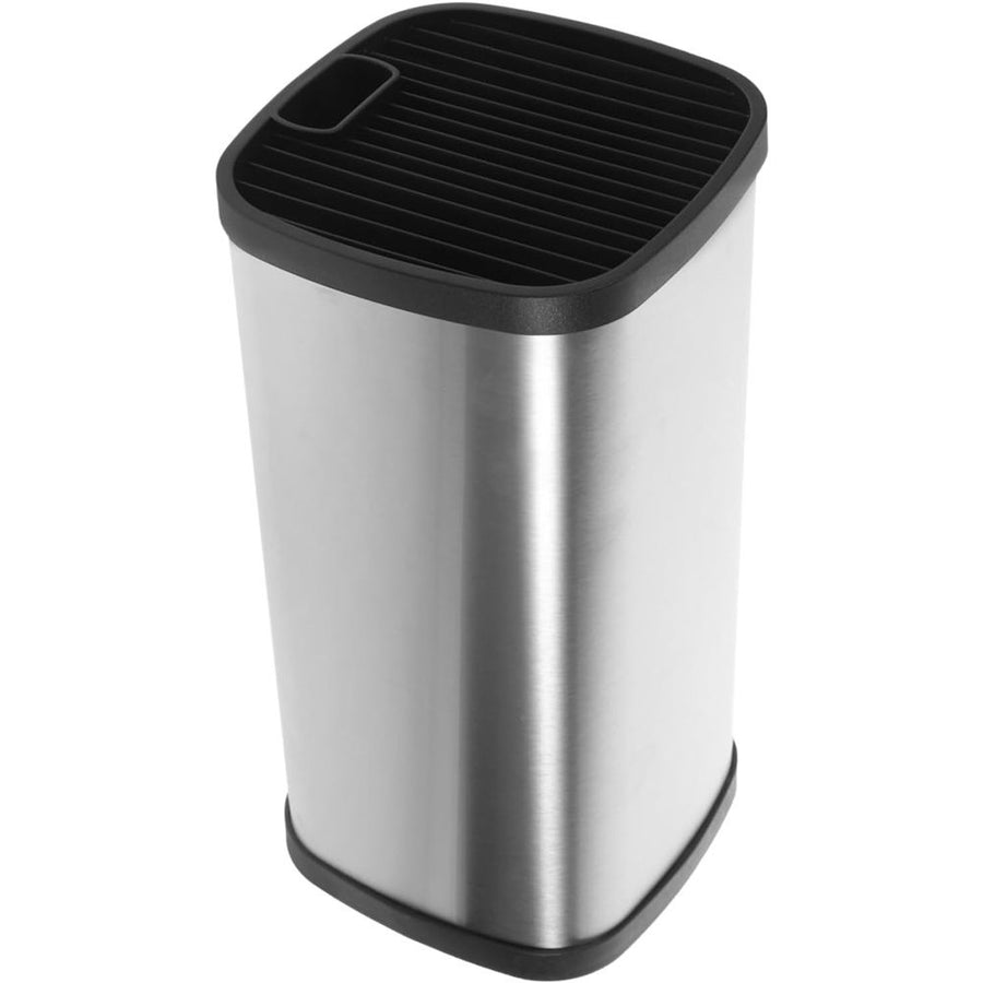 Stainless Steel Universal Knife Block Holder Without Knives, for Scissors and Sharpening Rod, for Easy Cleaning, Slotless Knife Holder Storage for Kitchen Counter（Only storage bucket）