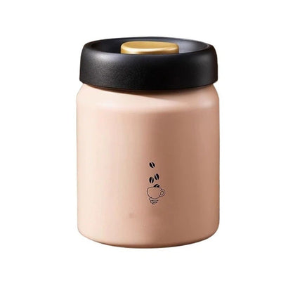 Vacuum Sealed Coffee Canister ,Stainless Steel Air Tight Container for Coffee Beans & Grounds, Preserves Freshness, light-proof storage (Coffee, 900ml)