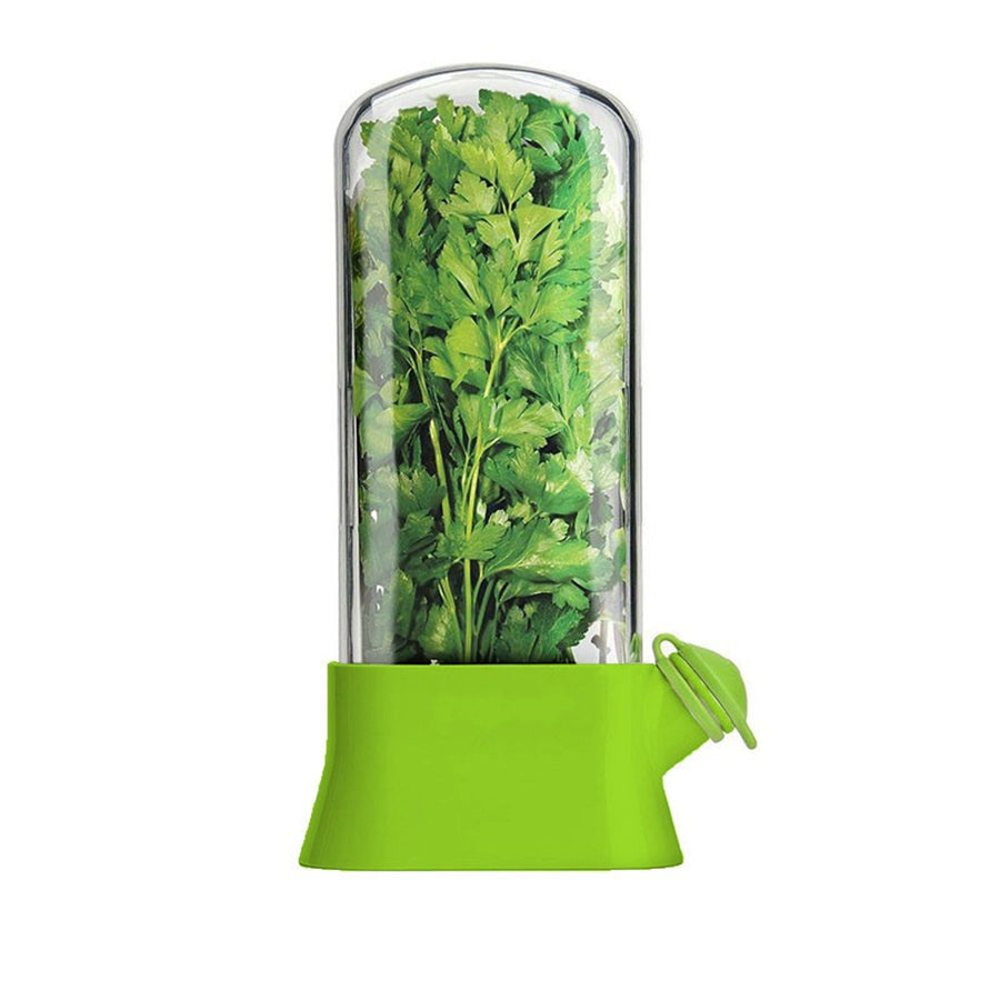 Herb Savor,Clear ,Long-lasting Freshness For Vegetables, Minimalist Design, Vegetable Storage Containers (only box,green)