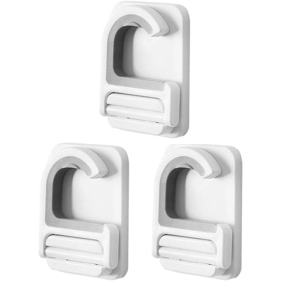 6 pack Broom Holder Wall Mount Mop Holder Broom and Mop Gripper Self Adhesive Peel and Stick Anti-Slip Mop Handle Hanger Household Cleaning Organizer