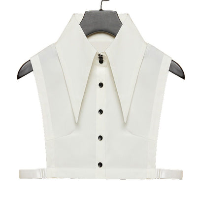 Lady's Detachable False Collar Half Shirt Blouse Pointed Triangle Lapel Fake Collar Collar White, for Women Girls