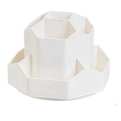 Pencil Pen Holder for Desk,9 Slots 360 Degree Rotating Desk Organizers,Desktop Storage Stationery Supplies Organizer, Cute Pencil Cup Pot For Office, School, Home（only box）