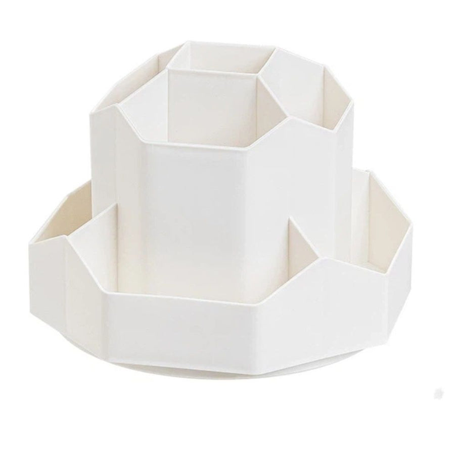 Pencil Pen Holder for Desk,9 Slots 360 Degree Rotating Desk Organizers,Desktop Storage Stationery Supplies Organizer, Cute Pencil Cup Pot For Office, School, Home（only box）