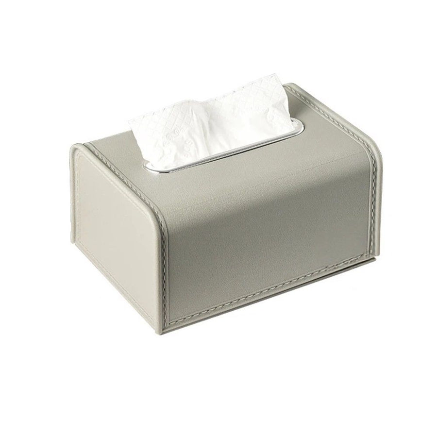 Tissue Box Cover Rectangular 7.5"(L) x 5.3"(W) x 3.9"(H) Refined Facial Tissue Dispenser Box Holder for Dresser Bathroom Decorative（only box）