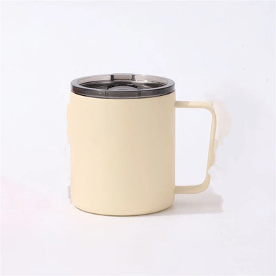 12oz Insulated Coffee Mug with Lid – Includes Lids, Stainless Steel Coffee Travel Mug with Handle, Double Wall Vacuum Insulated Camping Mug for Home, Office & Outdoor