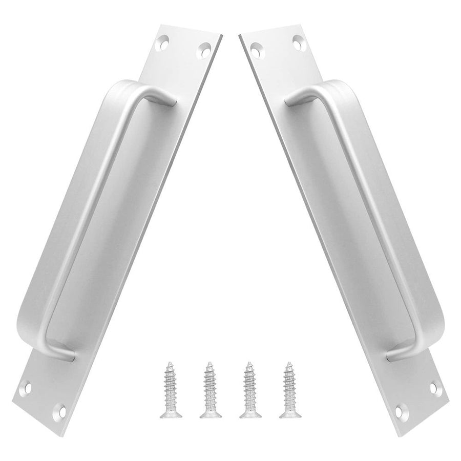 2pcs/Set Skyscraper Instant Kitchen Cabinet Bathroom Drawer Closet Door Handle Pulls for Shed Commercial Gate (212mm, Silver)