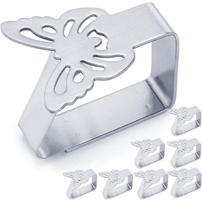 12 pack Tablecloth Clips Stainless Steel, Windproof Tablecloth Holder, Table Cloth Clip for Outdoor Picnic, Restaurant, Kitchen, Party