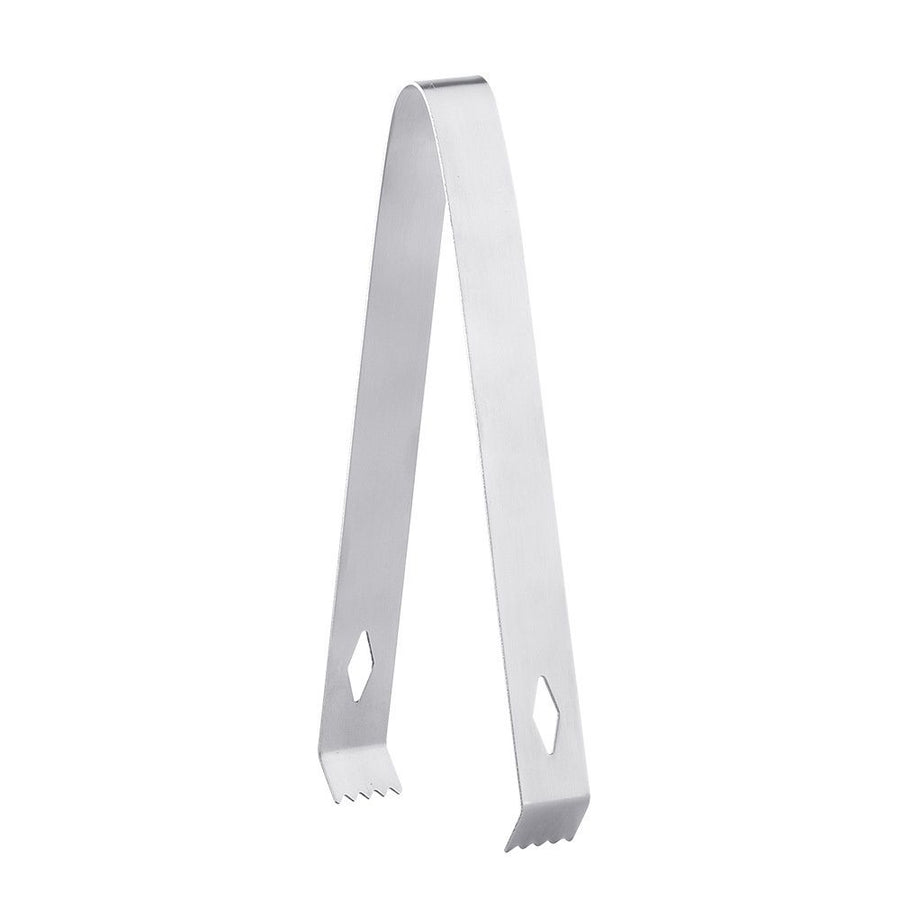 2 pack Restaurantware- Small Ice Bucket Tongs - With Claw Grip Teeth, Ergonomic Grip, Silver Stainless Steel Tongs For Ice Buckets, For Bars, Buckets, Or Serving