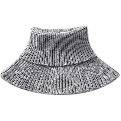 2 pack women Knitted Ribbed Turtleneck Pullover Detachable False Collar, Neck Warmer Elastic High Collar Off Shoulder Clothing Supplies Fake Collar-Scarf
