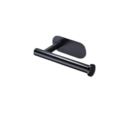 2 pack Toilet Paper Holder, Wall Mounted Tissue Roll Holder for Bathroom, Thicken Paper Dispenser Rack for Bathroom Kitchen (Matte Black)