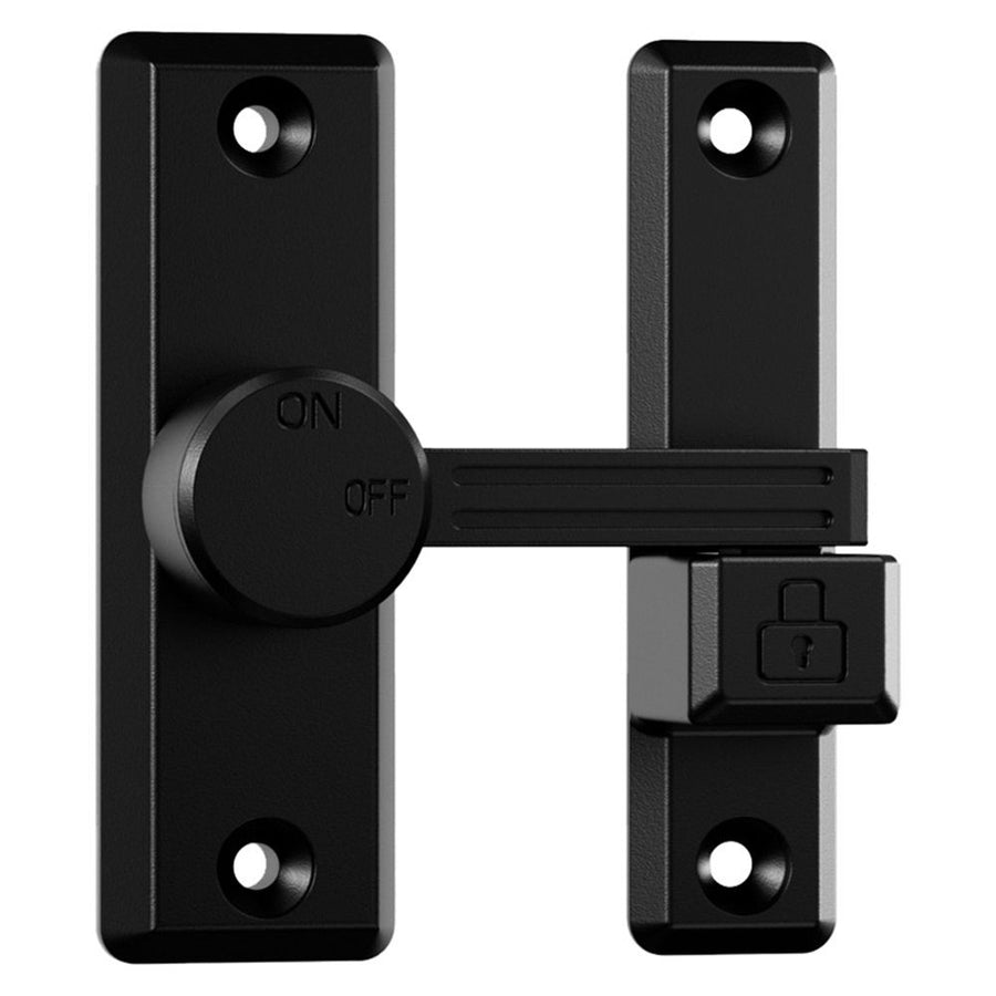 Sliding Barn Door Lock Hardware, 90 /180 Degree Locks for Barn Doors, Flip Gate Latches for Garden, Bathroom, Outdoor, Garage, Window (Black)