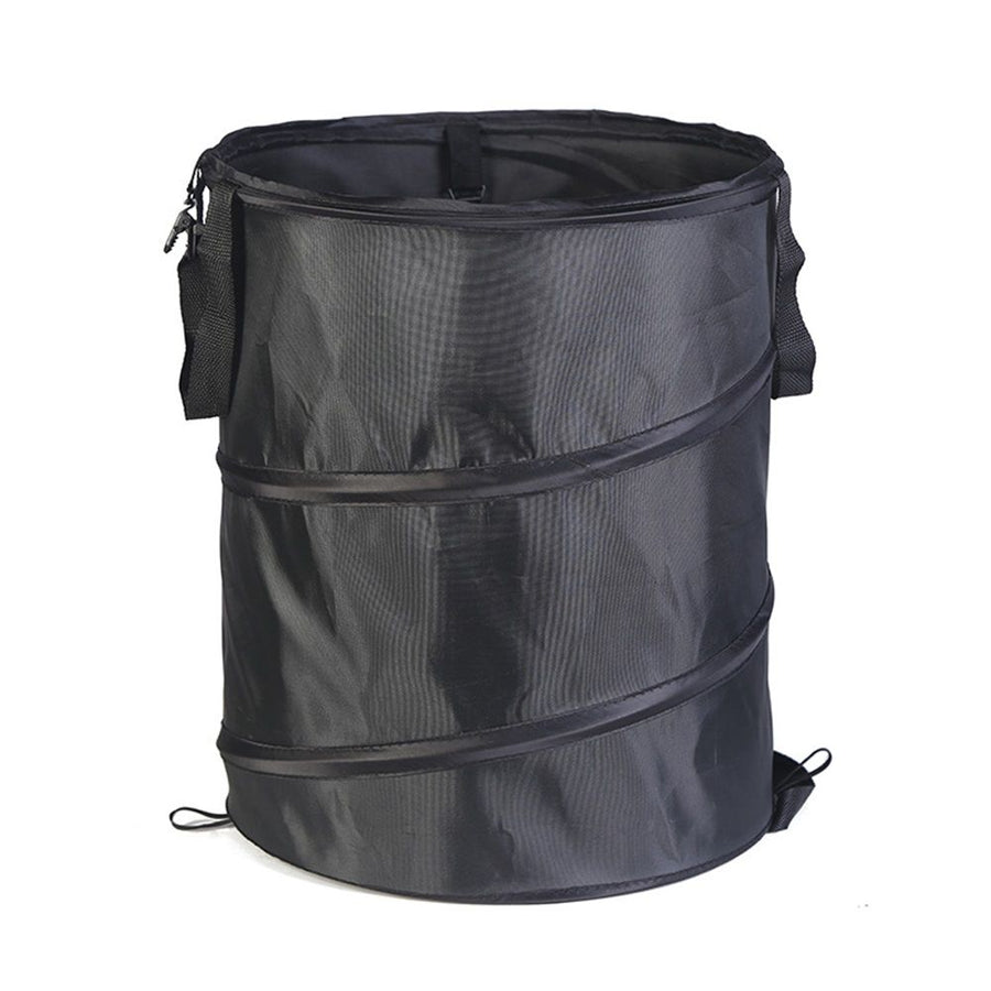 Car Trash Can, Large-Sized Pop-up Car Trash Bin, Collapsible Garbage Can, Trash Bag with Elastic Band Hanging, Double-Layer Washable Trash Can, Waste Basket with Velcro（25*32cm）