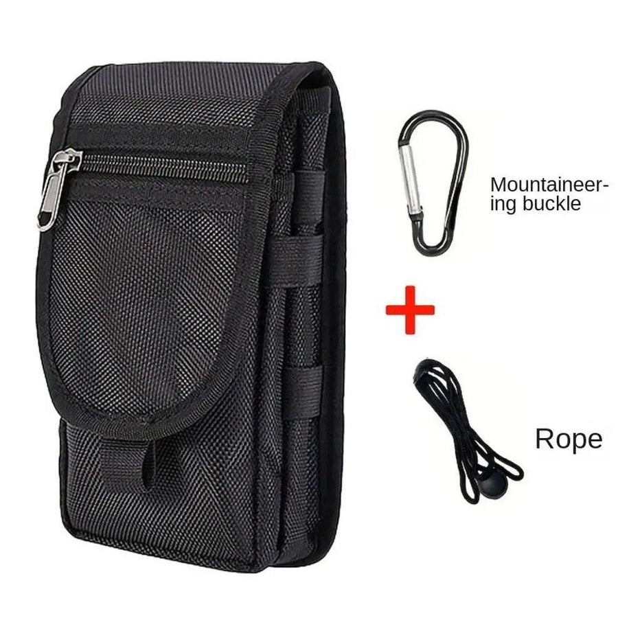 2pcs Dual Phone Holster with Belt Clip,Large Belt Smartphone Pouch for Men,Multi-Function Compatibility Mobilephone Case for Daily Use（black）