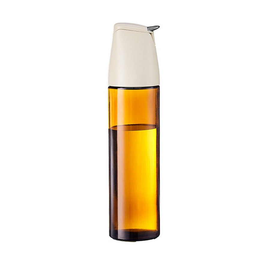 Oil Dispenser 17 Oz For Kitchen Cooking 2 pcs  Olive Oil Bottle Dispenser Auto Flip Non-Drip Oil Dispenser Bottle Wide Opening Easily Refill And Clean（White）