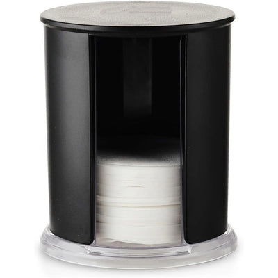 Coffee Filter Holder with Lid - Compatible  Round Filters, Durable Counter Storage for Kitchen, Bar Accessories Decor, Fits Most Coffee Makers (Filters Not Included)