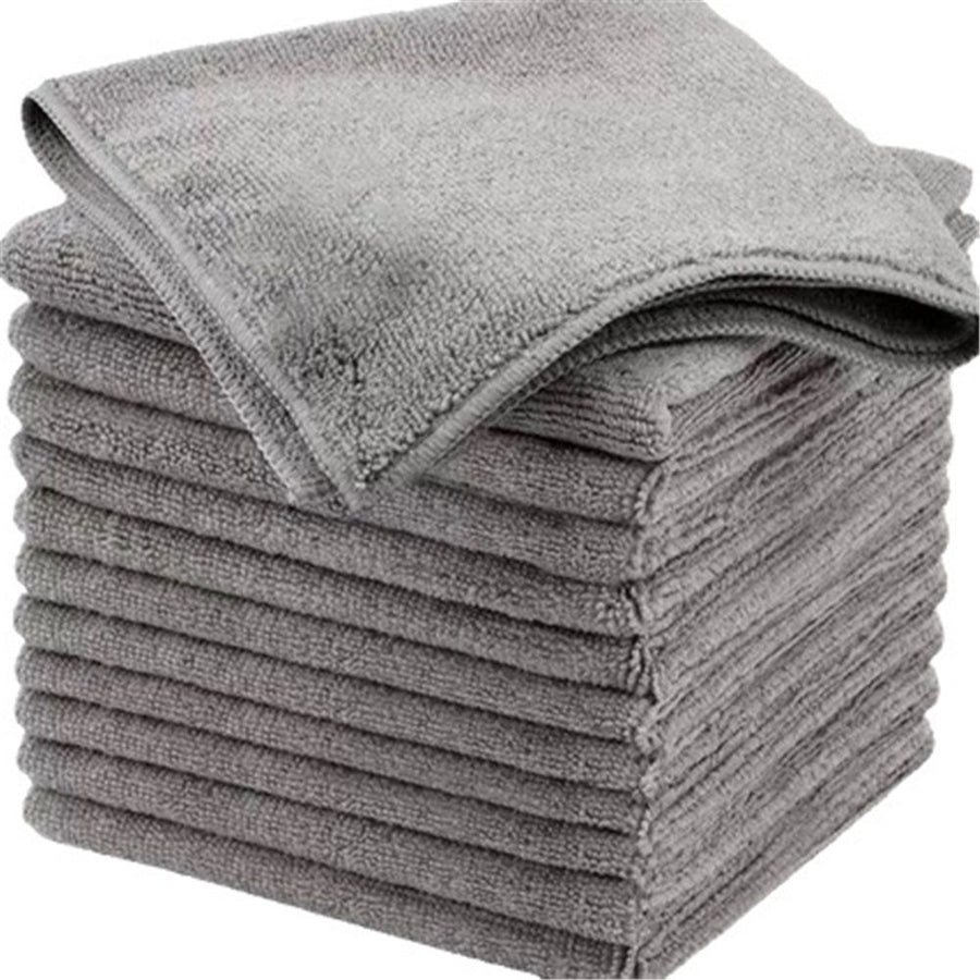 Microfiber Cleaning Cloth, All-Purpose Microfiber Towels, Streak Free Cleaning Rags, Pack of 12, Grey, Size 32 x 32 cm(12.6 x 12.6 inch)