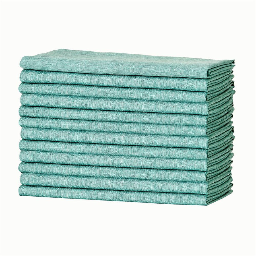 Cloth Napkins Set of 12, Premium 16.5 x 16.5 Inch Solid Washable Linen Style Napkins, Soft Table Napkin for Wedding Party Restaurant Dinner Parties（grayish green）