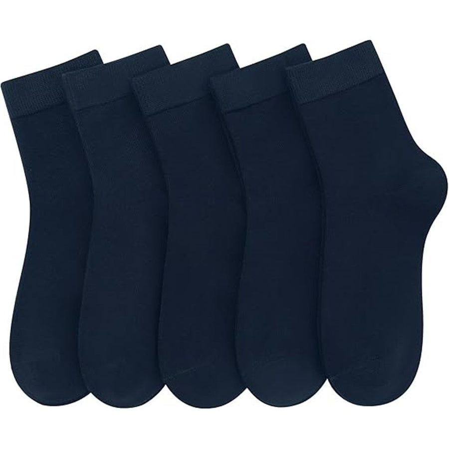 Quarter Thin Ankle High Socks - Comfort Cool Soft，Thin Socks Soft Cozy Socks Cute Ankle Crew Socks 5 Pairs（navy blue）